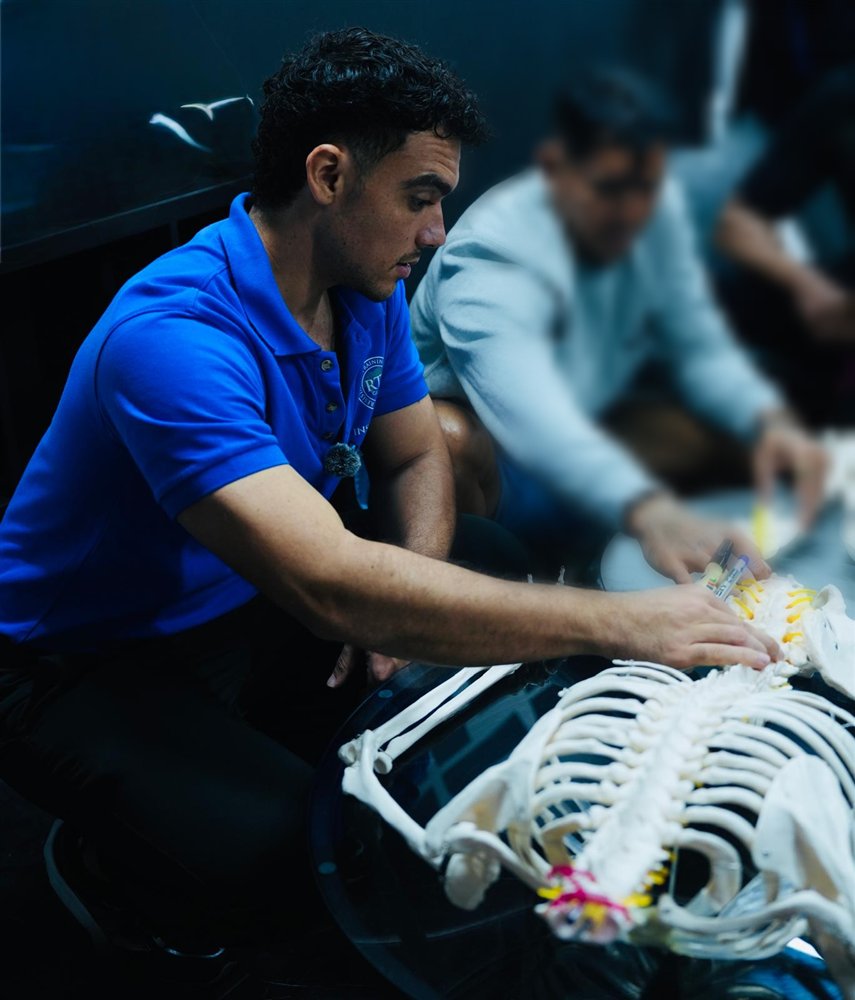 Benny Price studying spinal biomechanics